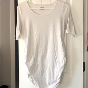 White maternity shirt